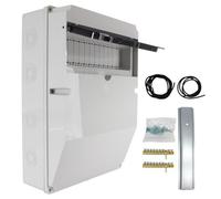 Caja de Distribucion Electrica Superficie Estanca de 5,8,12,16, 24 Módulos Cuadro Estanco con Puerta Carril DIN IP65 para Exterior, Jardín Interior Caja Exterior Electrica (Cuadro estanco 12 modulos)