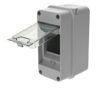 Caja de Distribución Eléctrica Ventana Ip65 de 3 Vías | Montaje en Pared, Entrada Superior E Inferior, Riel Din, PC y Abs, para Talleres y Sitios Industriales