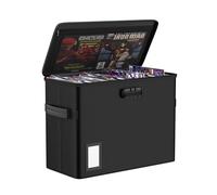 Caja de Documentos a Prueba de Fuego ENGPOW, Caja de Almacenamiento de Cómics con Cerradura, Caja de Libros de 39.5 x 29 x 20 cm, Caja de Cómics Plegable, Caja Organizadora con Tapa, Contenedor para