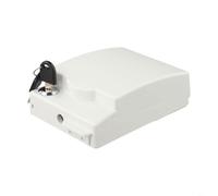 Caja de enchufe con cerradura impermeable para exteriores, con funda protectora autoadhesiva para llave, para baño, jardín, oficina, escuela, hogar, seguridad eléctrica (transparente)
