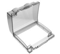 Caja de Enchufe Exterior Tipo 86 Cierre Doble y Adhesivo | Plástico Negro, Sellado Hermético y Superficie Lisa, Uso en Baño, Balcón y Pared Pintada
