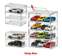 Caja de exhibición acrílica multicapa con tapa abatible, caja de almacenamiento para LEGO, figuras de acción, bloques de construcción, modelos de coches, organizador de cajas sorpresa M-3Floors