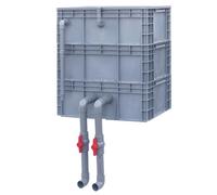 Caja de filtro externo para acuario o estanque, cartucho de goteo de PE con válvula, purificador de agua a prueba de fugas para pecera, estanque de koi, hábitat seguro y limpio, fácil instalación.
