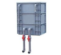 Caja de filtro externo para acuario o estanque, cartucho de goteo de PE con válvula, purificador de agua a prueba de fugas para pecera, estanque de koi, hábitat seguro y limpio, fácil instalación.