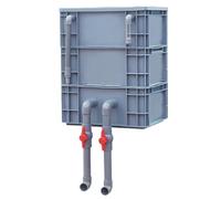 Caja de filtro externo para acuario o estanque, cartucho de goteo de PE con válvula, purificador de agua a prueba de fugas para pecera, estanque de koi, hábitat seguro y limpio, fácil instalación.