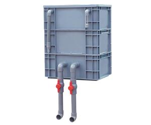 Caja de filtro externo para acuario o estanque, cartucho de goteo de PE con válvula, purificador de agua a prueba de fugas para pecera, estanque de koi, hábitat seguro y limpio, fácil instalación.