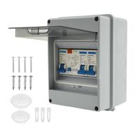 Caja de fusibles de superficie IP65, resistente al agua, caja de distribución exterior, 1 fila, 3 módulos, subdistribución, para jardín, garajes, caravanas, talleres