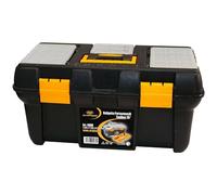 Caja de herramientas bandejas de plástico para herramientas 20" - 50 x 26,8 x 23 cm, 3 organizadores en la tapa + bandeja interior