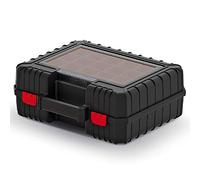 Caja de herramientas con compartimentos funcionales, mango ergonómico, plástico, 384 x 335 x 144 mm (largo x ancho x alto)