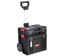 Caja de herramientas con ruedas y maletín de herramientas con espuma protectora, sistema modular PRO