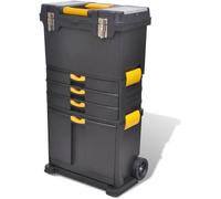 Caja de herramientas con ruedas y asa – Carrito de transporte con suspensión