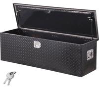Caja de herramientas de aluminio VEVOR para la plataforma de carga, con asa lateral y llaves para cerradura, caja de almacenamiento para herramientas, apta para remolques, camionetas y vehículos recre