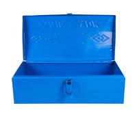 Caja de Herramientas de Metal Azul Portátil de Hierro, un Nivel