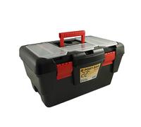 Caja de Herramientas Grande 55 cm 22" con Bandeja Interior y 6 Compartimentos Organizadores en la Tapa. Contenedor de tornillos, arandelas, clavos, tuercas, brocas. tacos, grapas, aparejos de pesca