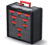 Kistenberg Organizador cerrado de herramientas Multicase Cargo 50 – 9 cajones, asa ergonómica