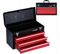 Caja de herramientas Schmith, portátil, con 3 cajones, depósito para piezas pequeñas de metal, caja de herramientas, caja de surtido, caja con compartimentos, caja de almacenamiento