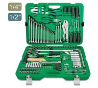 Caja de herramientas TOPTUL 1/4 pulgada 1/2 pulgada 150 teilig (Stecknuss 6 caras)