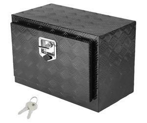 Caja de herramientas VEVOR para camiones, caja para remolque debajo del chasis, caja de herramientas de 610 x 430 x 460 mm, caja de almacenamiento para camionetas, aleación de aluminio, caja de herram
