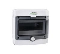 Caja de instalación de superficie, plástico, IP65, 1 fila, 8 módulos, 1000V DC