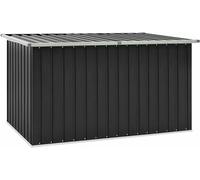 Caja de jardín impermeable, tamaño XXL, de metal. Caja de almacenamiento para jardín, tamaño XXL. Caja para cojines, caja de herramientas, caja para equipos, baúl de jardín. Color: antracita. Dimensio