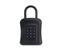 Caja de llaves inteligente con aplicación, impermeable, de metal, montaje en pared, cerradura electrónica, protección con contraseña, ideal para el hogar y la oficina, color negro