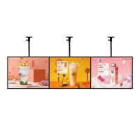Caja De Luz LED Para Menú Montada En Pared Para Restaurantes, Caja De Luz Publicitaria LED Digital, Soporte Para Carteles Con Marco a Presión Ultradelgado,Cartelera Iluminada 4pcs-40*50cm