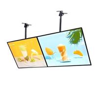 Caja De Luz Led, Tablero De Menú Digital Para Pared | Expositor de Póster Iluminado Ultrafino Ajustable, Marco Publicitario para Restaurantes, Cafeterías y Tiendas(2pcs,40*50cm)