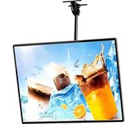 Caja de Luz LED Ultra Delgada Snap Frame, Panel de Menú Retroiluminado con Marco de Aluminio y Placa Guía Láser, Montaje Ajustable para Restaurantes, Cafeterías y Tiendas,30x40cm-Vertical
