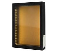 Caja de madera con iluminación LED, de 20x28 cm, color , para corchos y entradas
