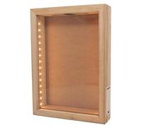 Caja de madera con iluminación LED, de 20x28 cm, para tapones de vino y entradas