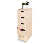 Caja de madera Creative Deco Mini con 5 cajones, 15 x 20,5 x 47 cm