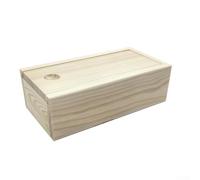 Caja de madera de pino sin terminar con tapa deslizante, baúl de almacenamiento de madera clara natural para joyas, recuerdos, recuerdos de boda y manualidades, 14,5 x 7,5 x 4,5 cm (14,5 x 7,5 x 4,5