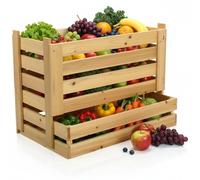 Caja de madera para almacenar patatas, frutas y verduras