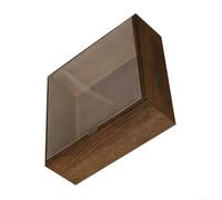 Caja de madera resistente con tapa para mantener bien protegidas cartas de recuerdos, invitaciones, certificados y fichas de graduación (12 x 12 x 6 cm)