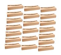 Caja de Obsequio de Macarons 20 Piezas Papel 4 Cavidades Khaki | 9, 1 X 2, 8x1, 6 Pulgadas, para Tartas de Arándanos y Postres, Uso en Fiesta y Tienda