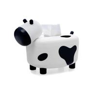 Caja de pañuelos Caja de pañuelos con forma vaca, dispensador palillos dientes, organizador decorativo, estuche Facial divertido Soporte para decoración de habitaciones