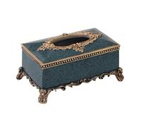 Caja de Pañuelos Soporte de cubierta caja pañuelos, escritorio almacenamiento resina papel bombeo lujo, luz sencilla Retro for el hogar Fundas para Porta Pañuelos