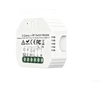 Caja de pared compatible con 2 bandas para zigbee WiFi para módulo de interruptor inteligente, para tuya Smart App Control remoto con Alexa Voice, circuito de 1/2 vía, pieza de automatización del