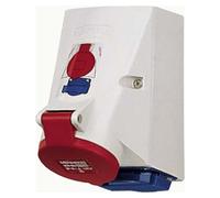 Caja de pared Mennekes 16A 5P, 6H, 400V, IP44, 1649, doble caja, sistema TwinContact