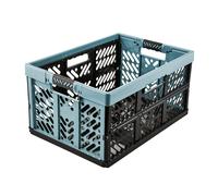 Caja de plástico plegable 45L 50kg con asas ergonómicas y robustas