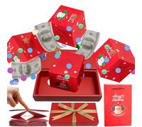 Caja De Plegable Para Navidad,Caja De Regalo Rebotante DIY Para Dinero - Suministros De Fiestas Para Padres Profesores Organizadores Fiesta Familia Amigos Oficina Intercambios - Intercambios