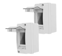 Caja de Protección de 2 Vías 2 Piezas para Distribución de Energía | Ventana Transparente Ip65, ABS y Pc, Uso en Casas y Taller, Diseño Moderno Resistente