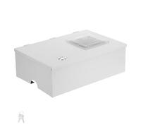 Caja de Protección de Acero Exterior para Medidor Eléctrico Blanco | Puerta Transparente Ventana de Inspección, Montaje Mural Sencillo, Ventilación para Lectura y Acceso