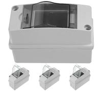Caja de Protección Eléctrica de 2 Vías con Ventana Transparente | ABS y Pc, Tapa Visible con Rieles de Montaje, para Exterior y Zonas Costeras