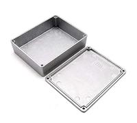 Caja de proyecto Be-Tool - Caja eléctrica de aluminio fundido a presión impermeable ideal para exteriores - Completa con conexión (1 pieza), color plateado