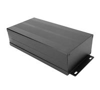Caja de Proyectos Electrónicos Aluminio Tipo Dividido para Placa Circuito DIY Disipación Calor Enfriamiento Protectora Montaje(negra con placa de flexión)