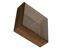 Caja de recuerdos de madera con tapa segura para guardar artículos sentimentales, fotos, cartas, monedas y pequeños coleccionables en estilo vintage (20 x 20 x 8 cm)