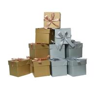 Caja de regalo de 6 pulgadas con tapas (oro y plata)