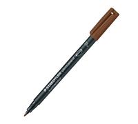 STAEDTLER Lumocolor 318-7, Rotuladores de Punta Fina de Color Marrón, Caja con 10 Unidades