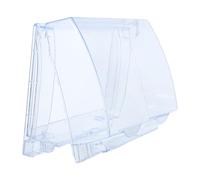 Caja de Seguridad 86 Tipo Cerradura para Enchufes Dobles | Plástico, Montaje Adhesivo en Pared, Sello Hermético, para Cocina y Zona de Lavado en Balcón